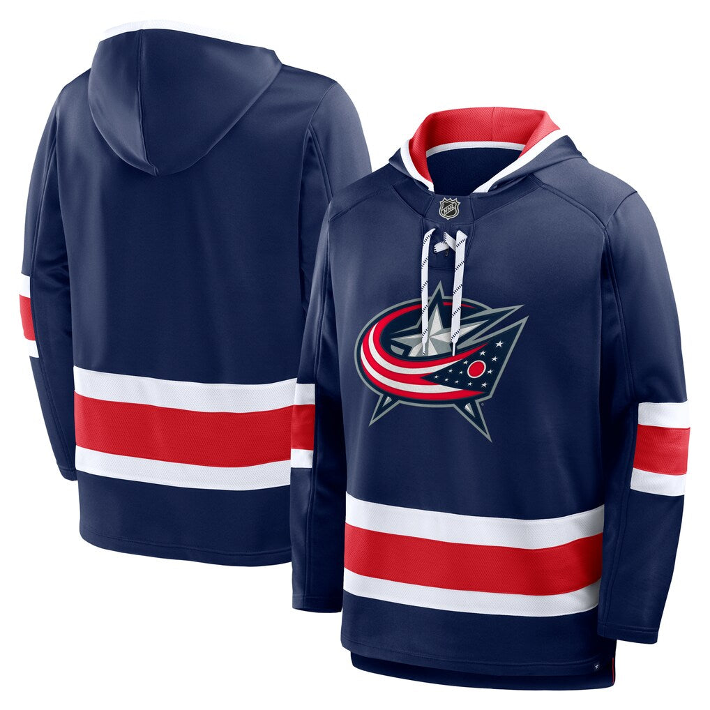 Columbus Blue Jackets Fanatics Prime Time Fleece Hoodie - Navy Fanatics