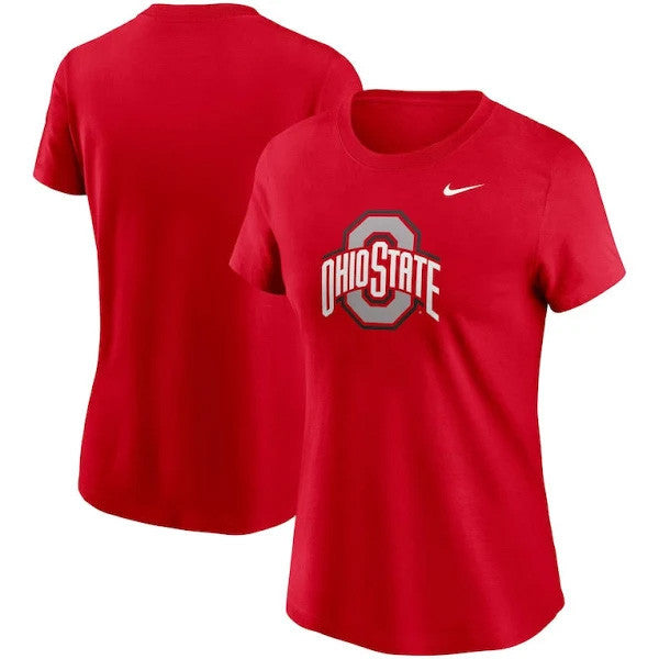 Ohio State Buckeyes Nike women's primary logo scarlet T-shirt