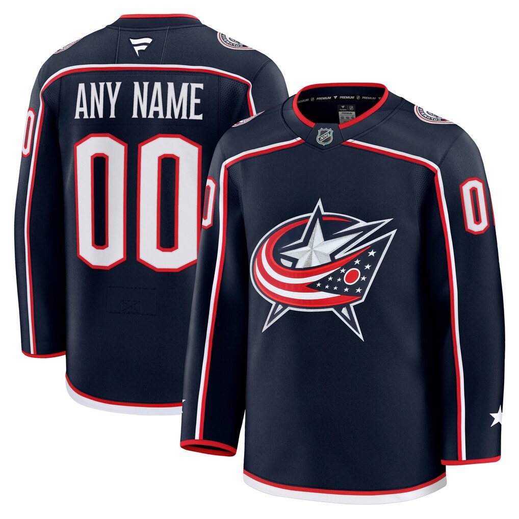 Columbus Blue Jackets Fanatics Home Premium Custom Jersey - Navy Fanatics