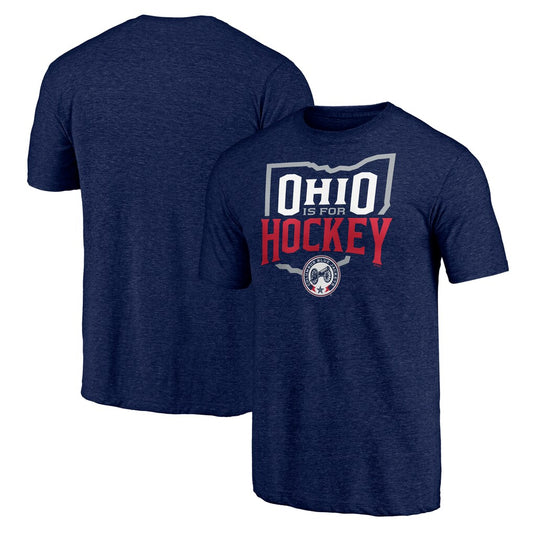 Columbus Blue Jackets Shoot to Score Tri-Blend T-Shirt - Navy Fanatics