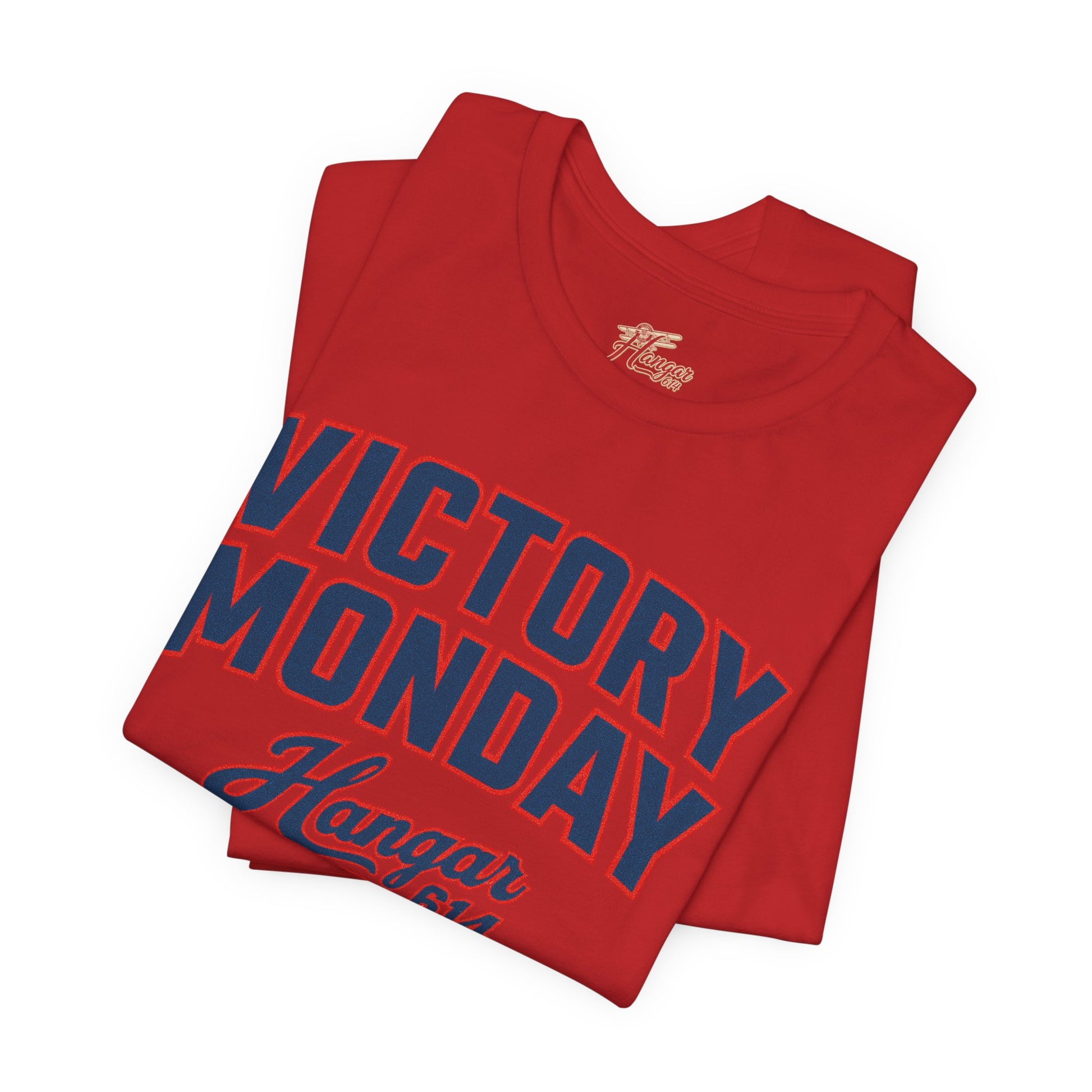Red Victory Monday Tee — lifestyle view