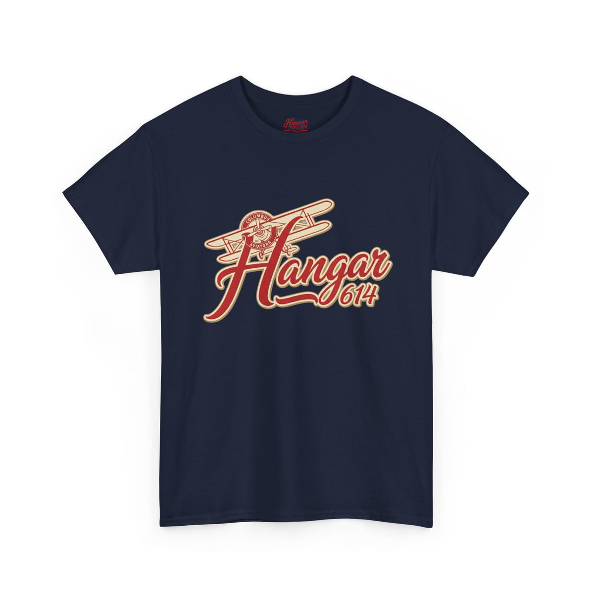 Navy Vintage Flight Crew T-shirt shown from the front