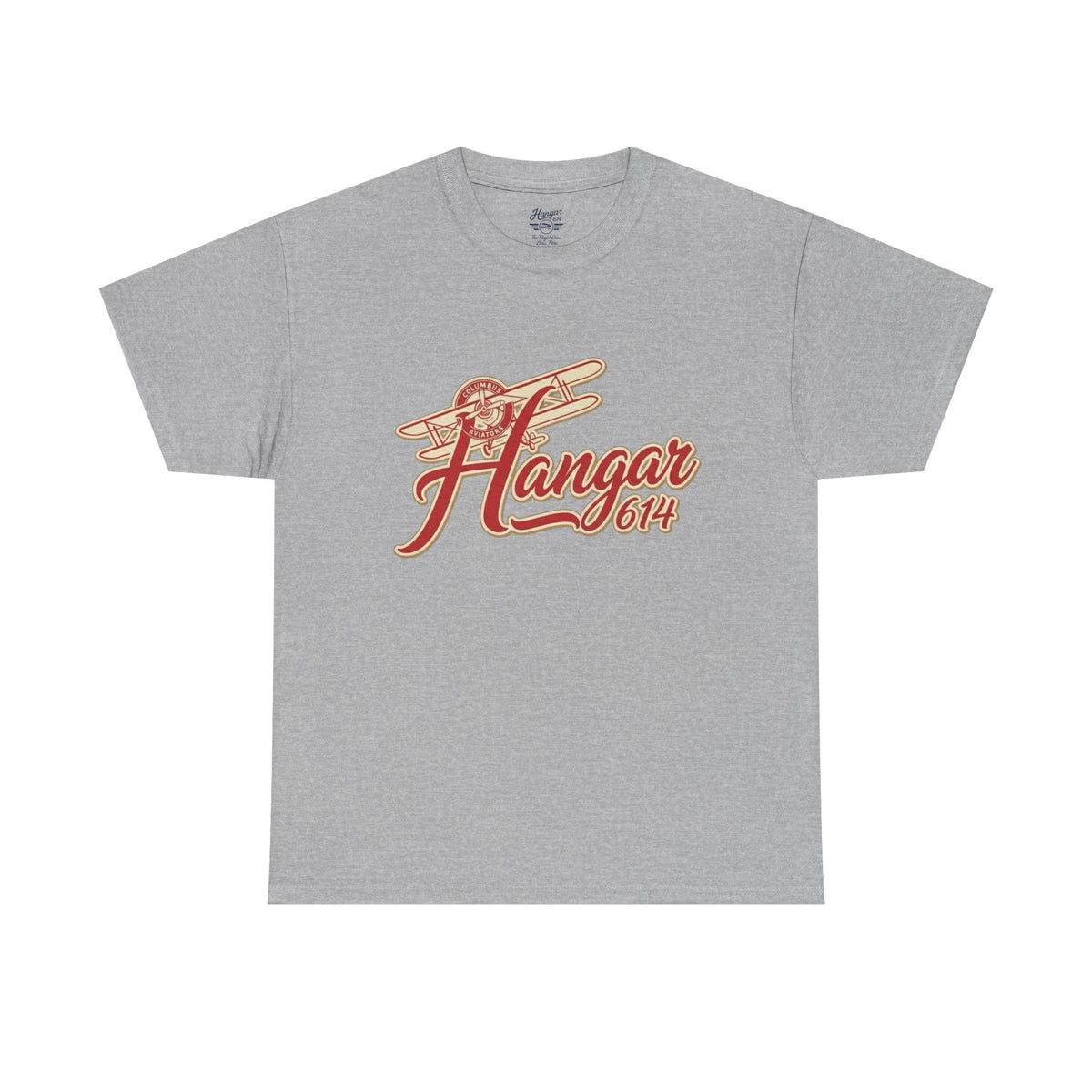 Front of sport grey Vintage Flight Crew aviation T-shirt