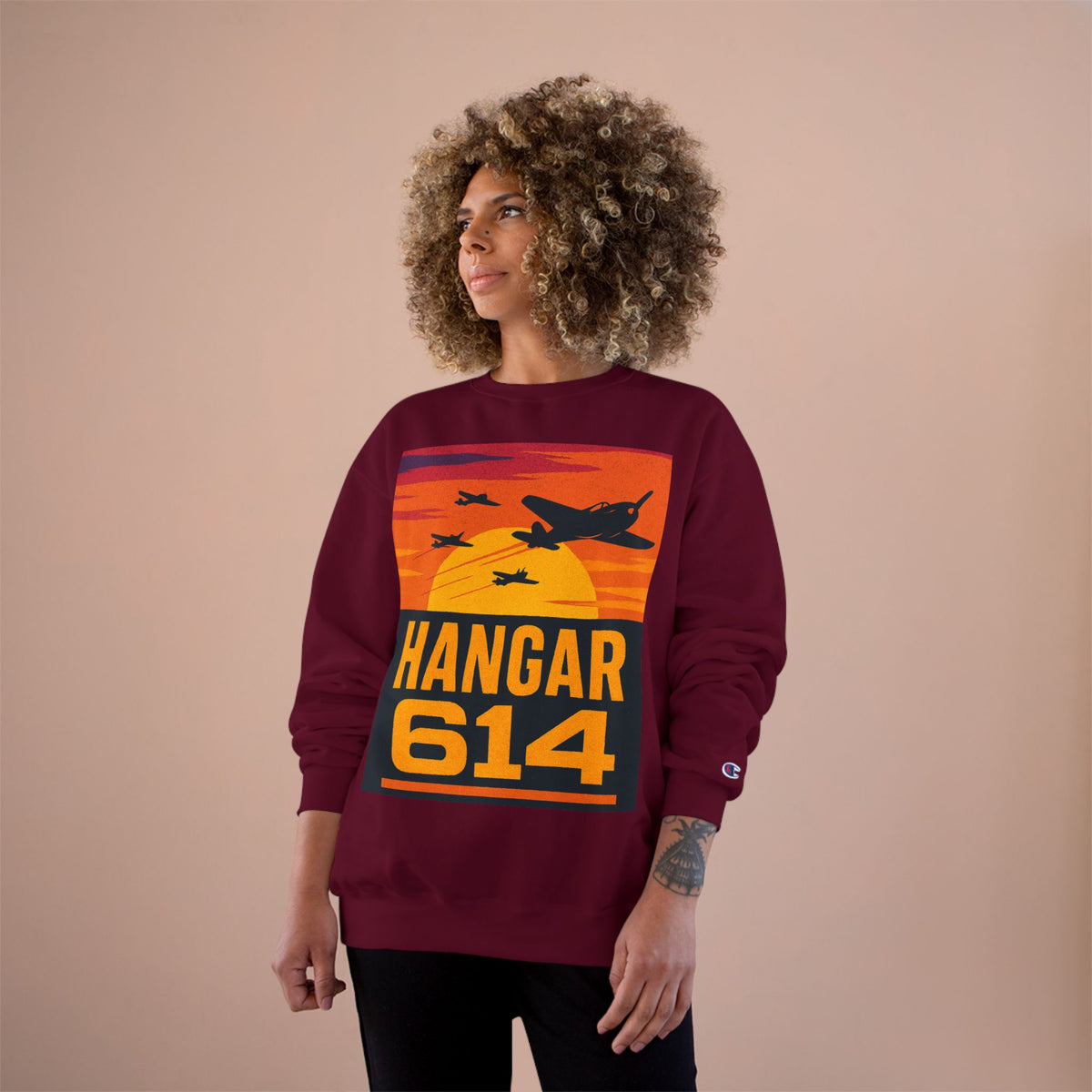 Charcoal Heather Hangar 614 Sunset Sweatshirt — view 20