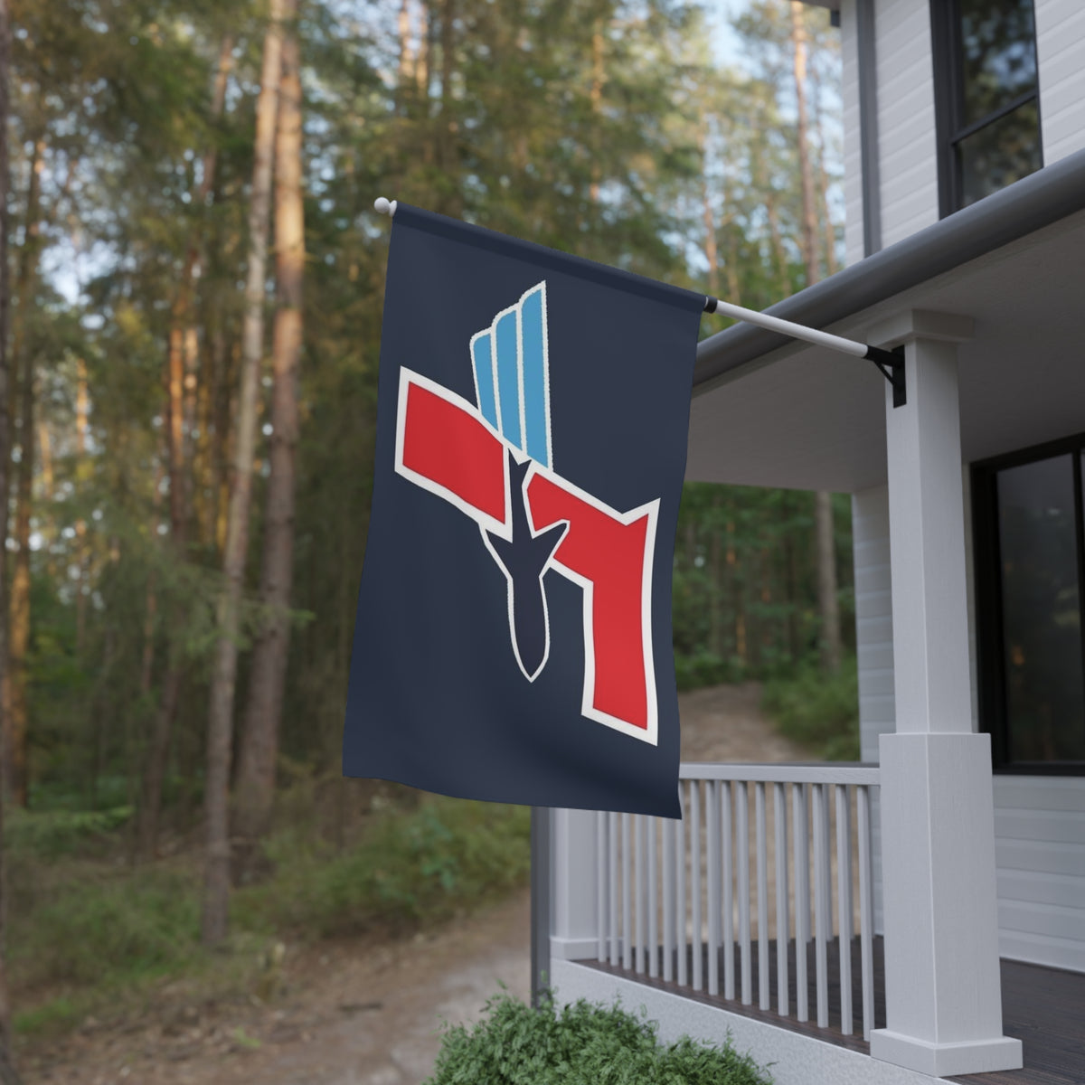 Flightdecke Outdoor Flag — outdoor lifestyle view