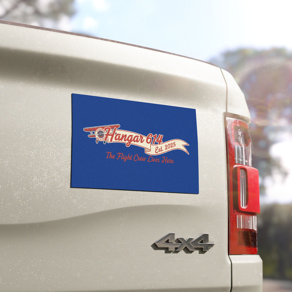 Car Magnet — "Hangar 614: The Flight Crew Lives Here!"
