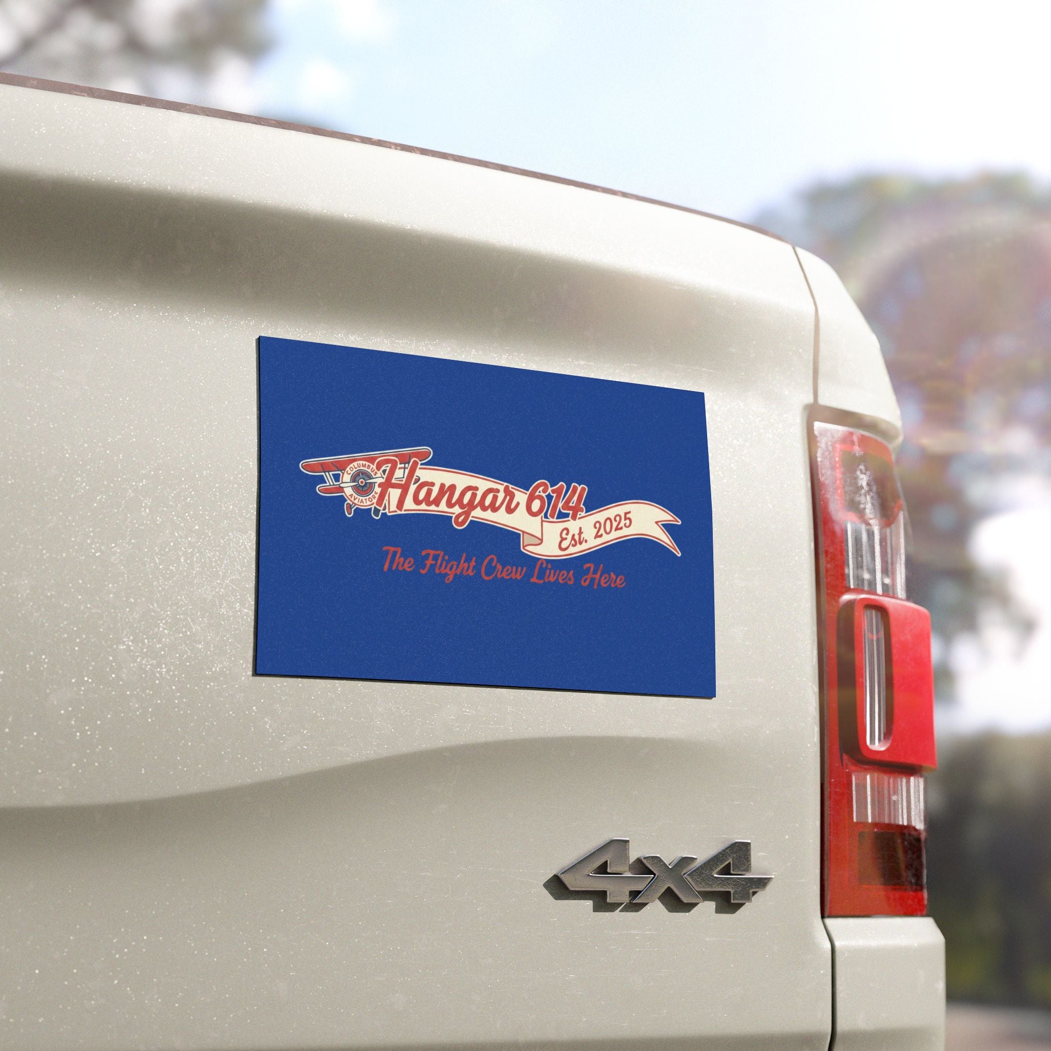 Car Magnet — "Hangar 614: The Flight Crew Lives Here!"