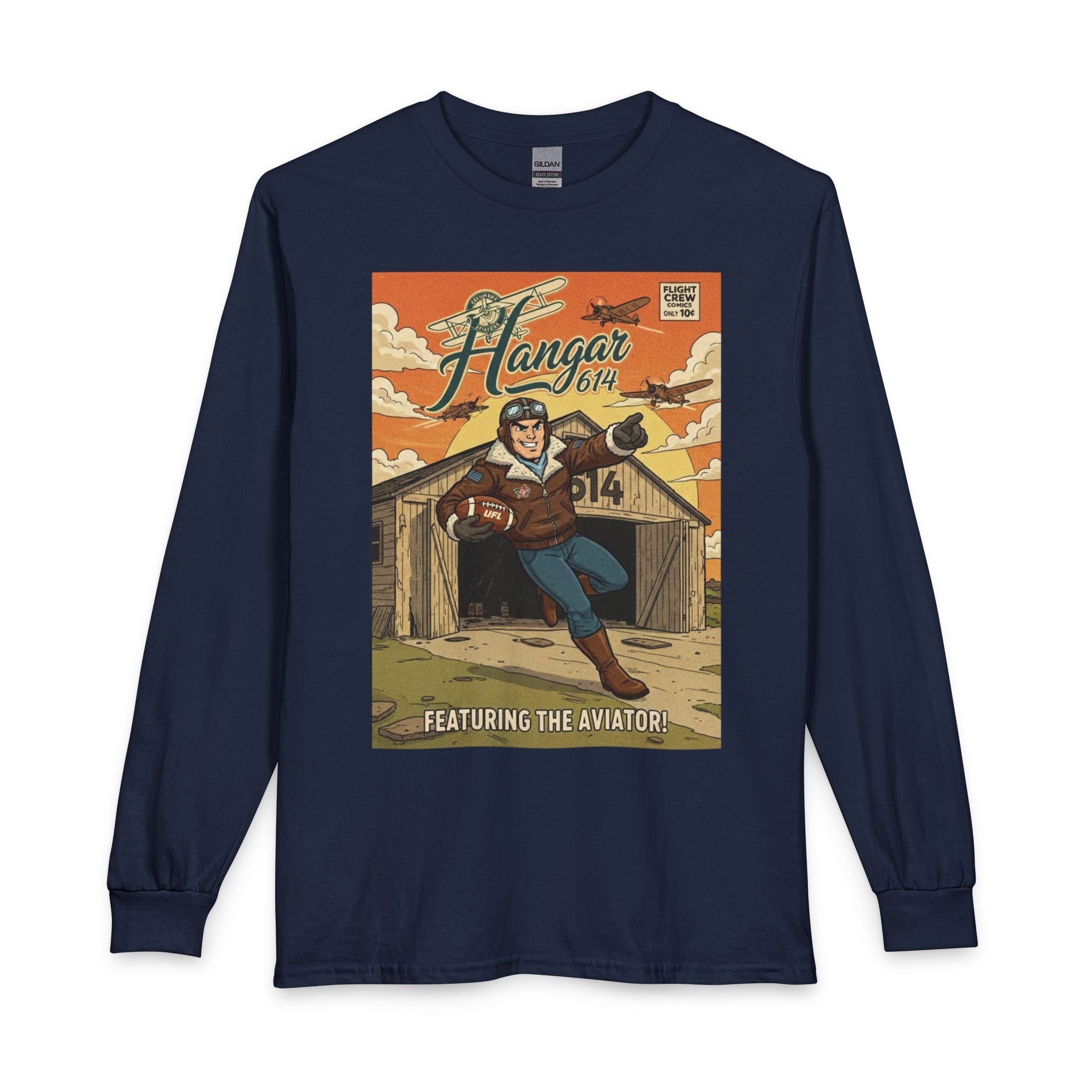 Aviator Comic Long Sleeve Tee