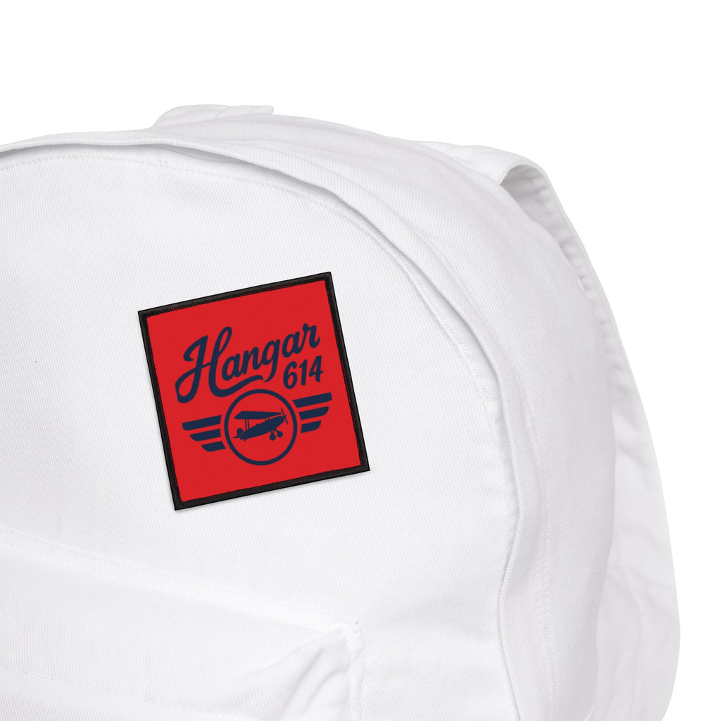 Hangar 614 Iron-On Patch — Vintage Airplane Emblem