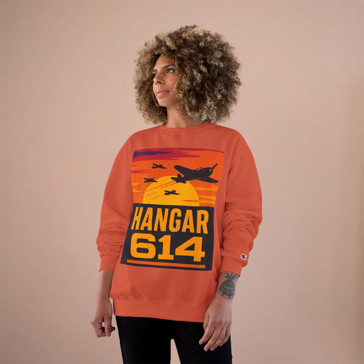 Charcoal Heather Hangar 614 Sunset Sweatshirt — view 11