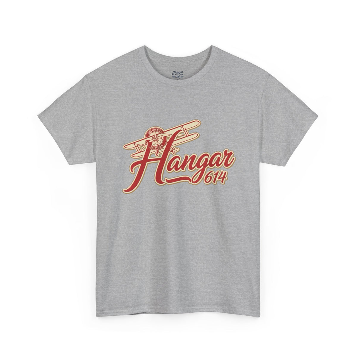 Sport grey Vintage Flight Crew T-shirt shown from the front
