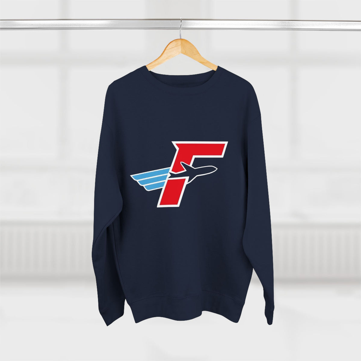 Navy FlightDecke Logo Crewneck Sweatshirt — back product view