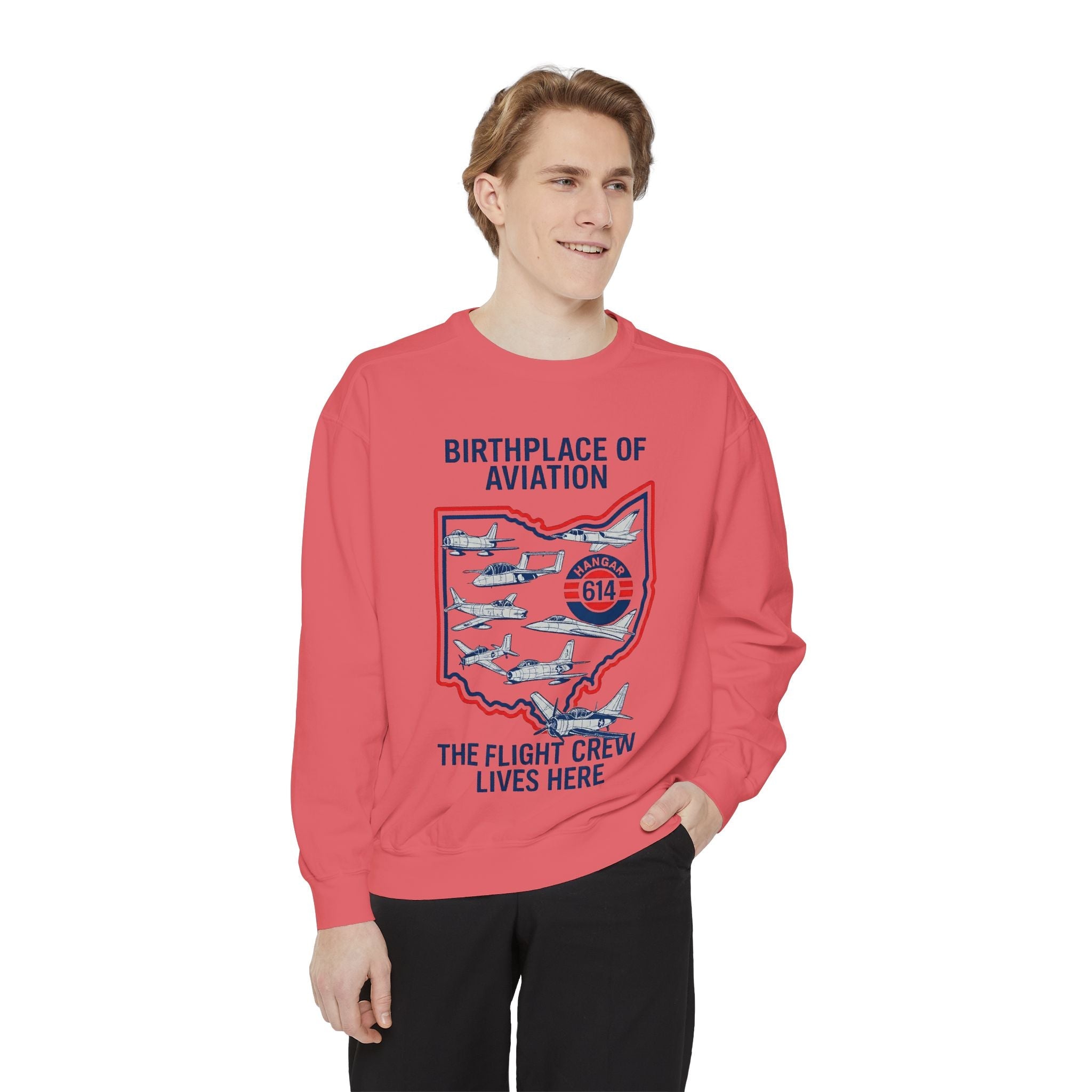 Birthplace of Aviation Sweatshirt Crew Apparel - Hangar 614
