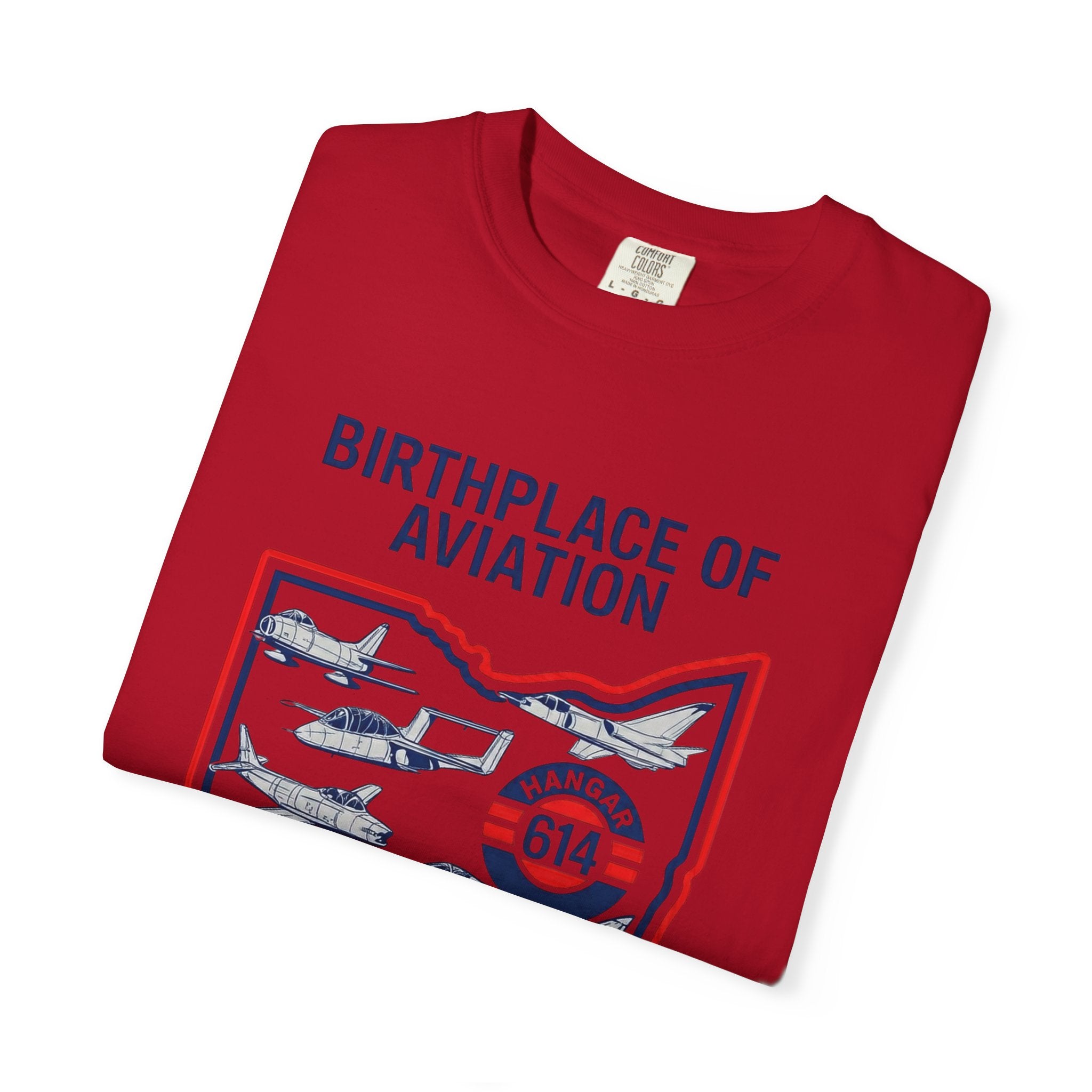 Birthplace of Aviation Tee — Hangar 614 "The Flight Crew Lives Here" (Ohio) - Hangar 614