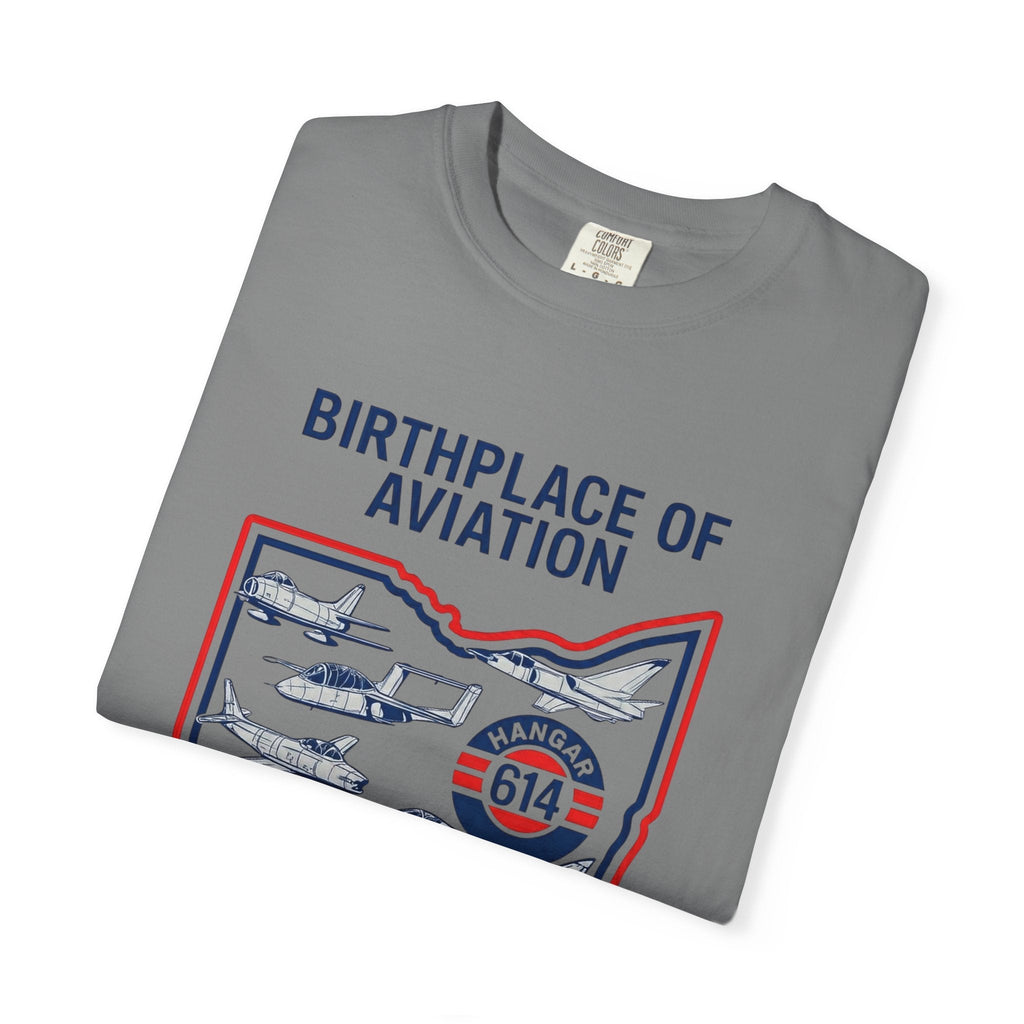 Birthplace of Aviation Tee — Hangar 614 "The Flight Crew Lives Here" (Ohio) - Hangar 614