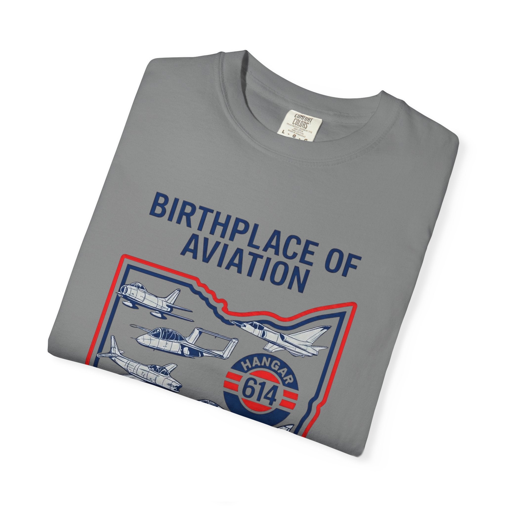 Birthplace of Aviation Tee — Hangar 614 "The Flight Crew Lives Here" (Ohio) - Hangar 614