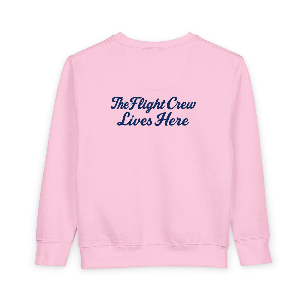 Flight Crew Toddler Sweatshirt - Perfect for Little Pilots, Flight Crew Kids, Aviation Lovers, Sky - High Adventures, Airplane Theme Gifts - Hangar 614