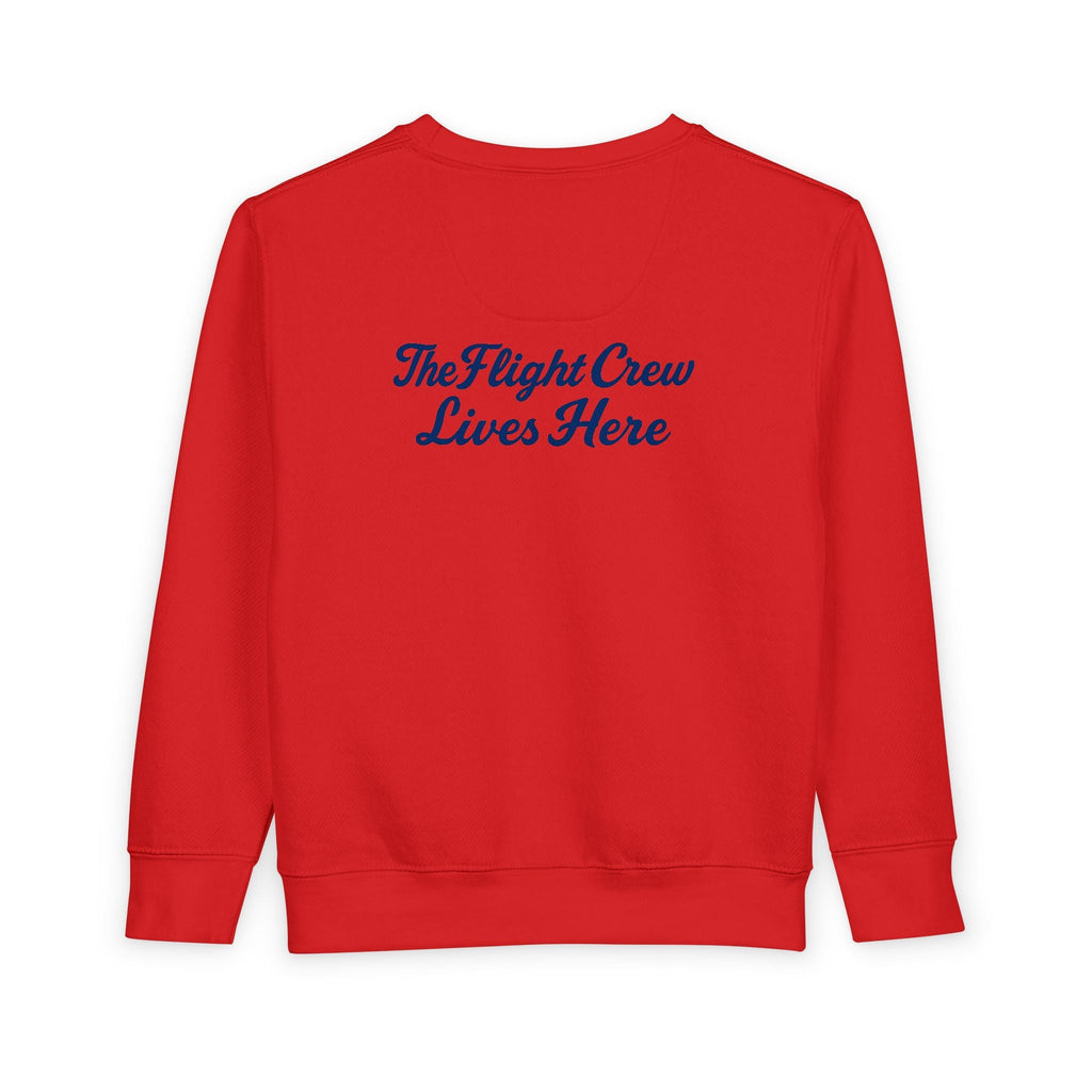 Flight Crew Toddler Sweatshirt - Perfect for Little Pilots, Flight Crew Kids, Aviation Lovers, Sky - High Adventures, Airplane Theme Gifts - Hangar 614