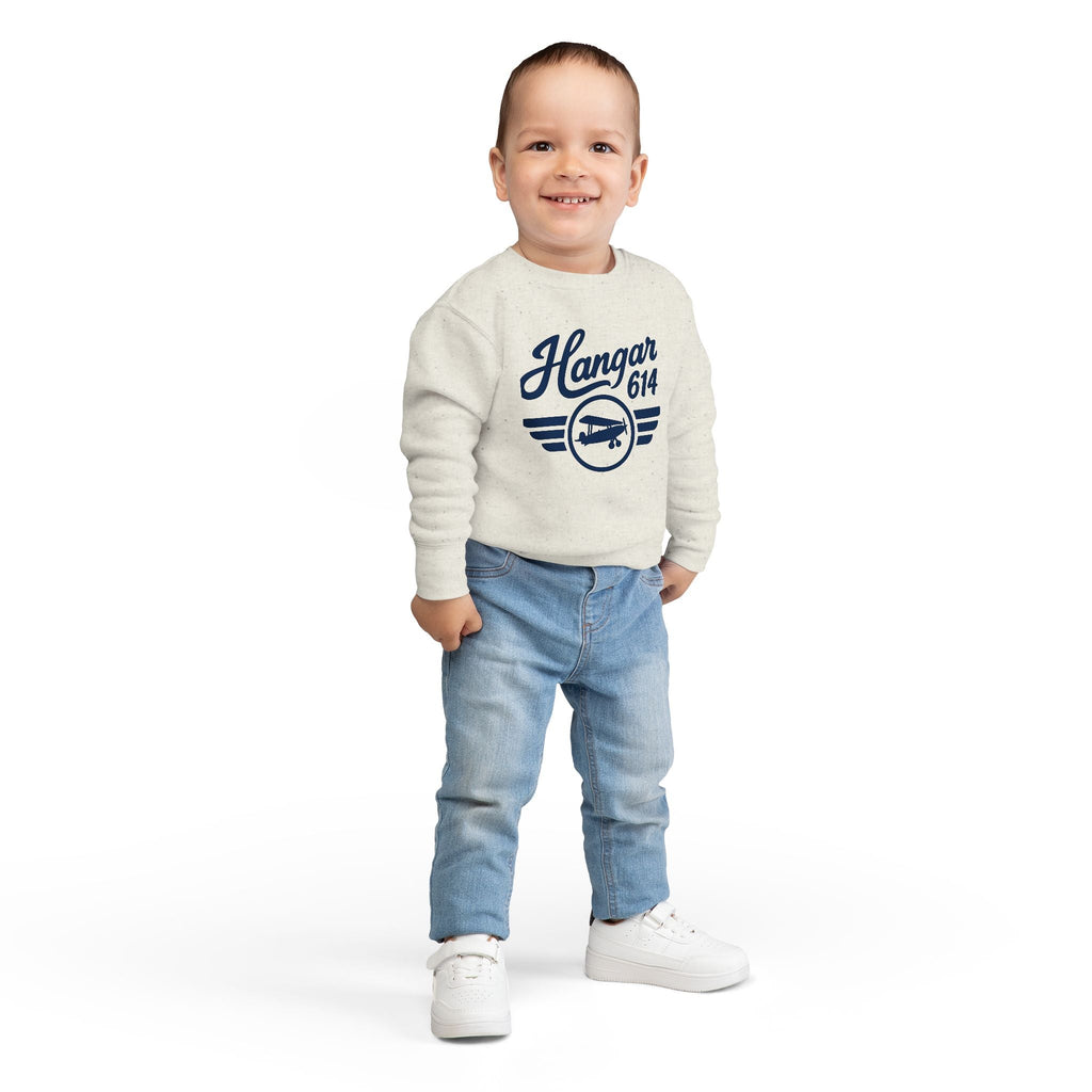 Flight Crew Toddler Sweatshirt - Perfect for Little Pilots, Flight Crew Kids, Aviation Lovers, Sky - High Adventures, Airplane Theme Gifts - Hangar 614