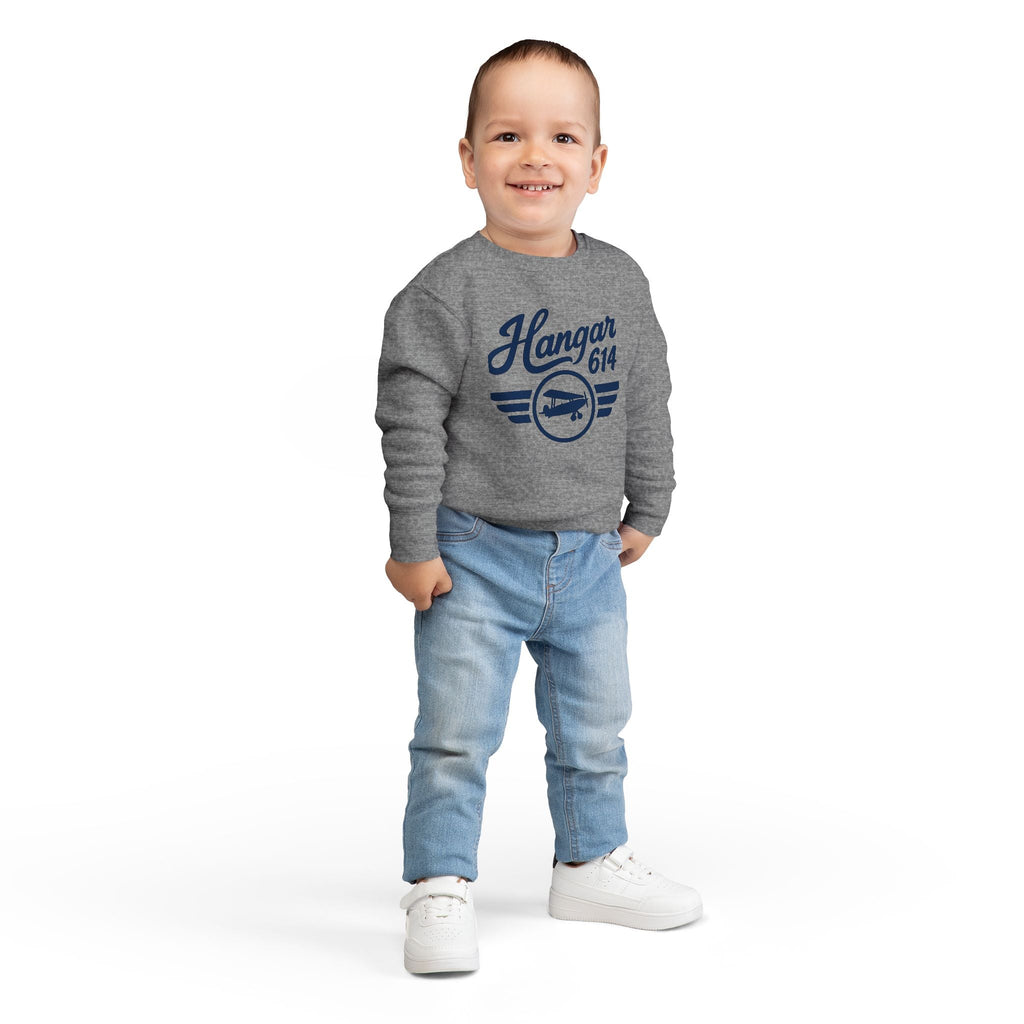 Flight Crew Toddler Sweatshirt - Perfect for Little Pilots, Flight Crew Kids, Aviation Lovers, Sky - High Adventures, Airplane Theme Gifts - Hangar 614