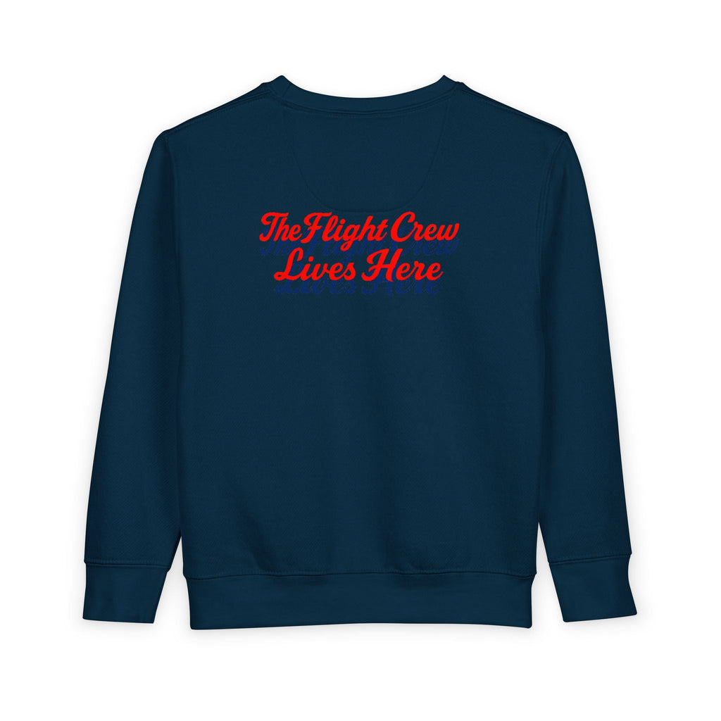 Flight Crew Toddler Sweatshirt - Perfect for Little Pilots, Flight Crew Kids, Aviation Lovers, Sky - High Adventures, Airplane Theme Gifts - Hangar 614