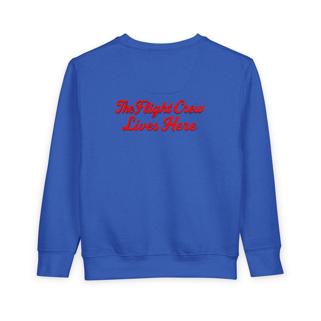 Flight Crew Toddler Sweatshirt - Perfect for Little Pilots, Flight Crew Kids, Aviation Lovers, Sky - High Adventures, Airplane Theme Gifts - Hangar 614