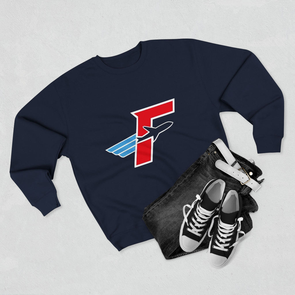 FlightDecke Logo Crewneck Sweatshirt — Aviation Pilot Wing Pullover - Hangar 614