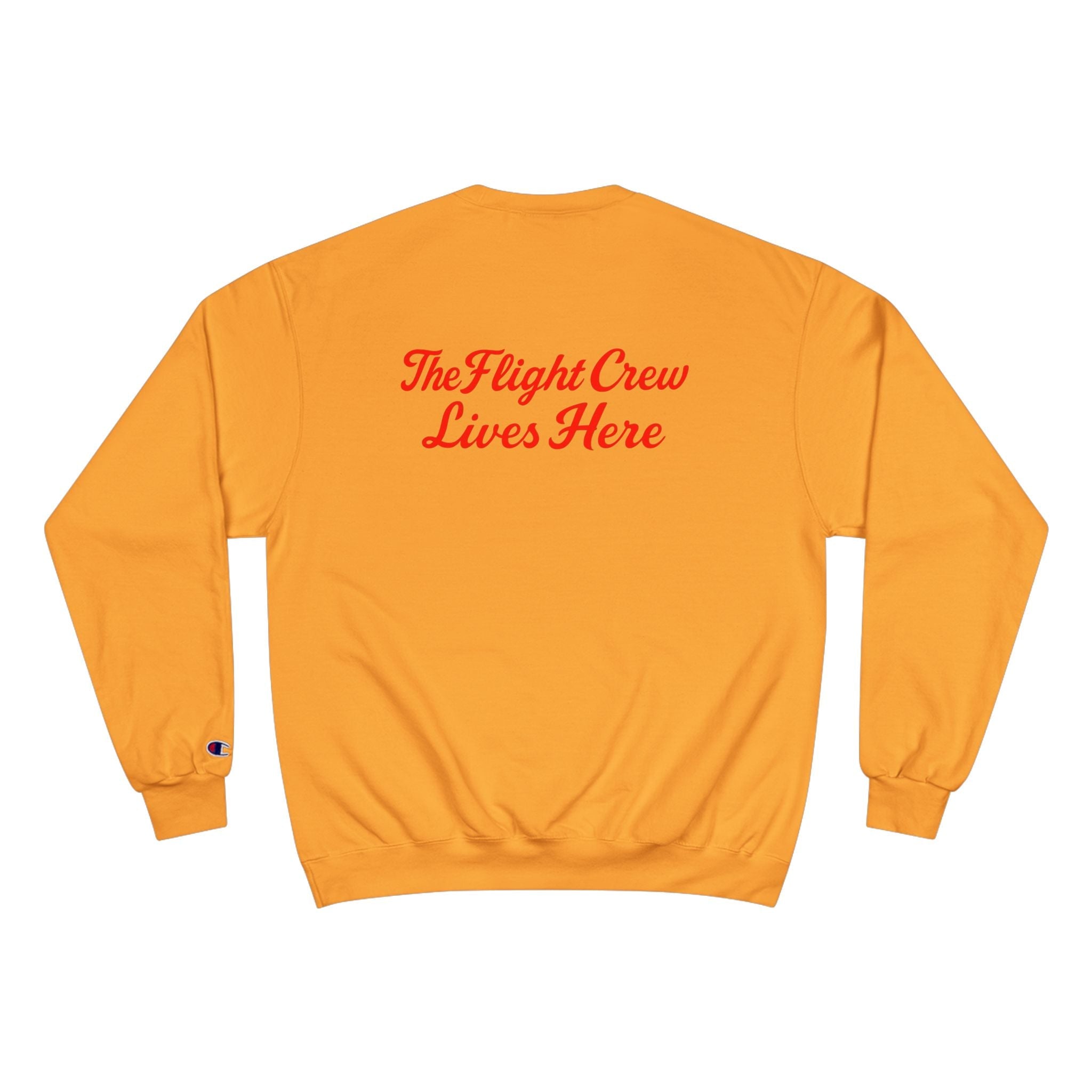 Hangar 614 Sunset Crew Sweatshirt — 'The Flight Crew Lives Here' Aviation Pullover - Hangar 614