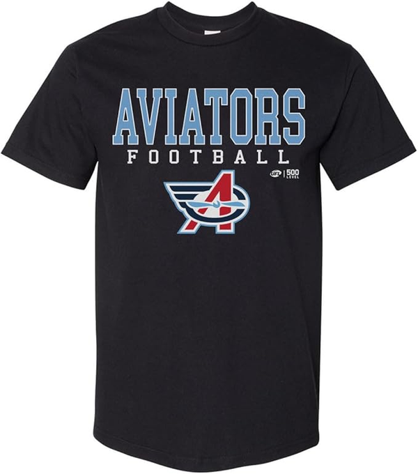 500 LEVEL Columbus Aviators Team Football Men's Heavyweight T-Shirt 500 Level