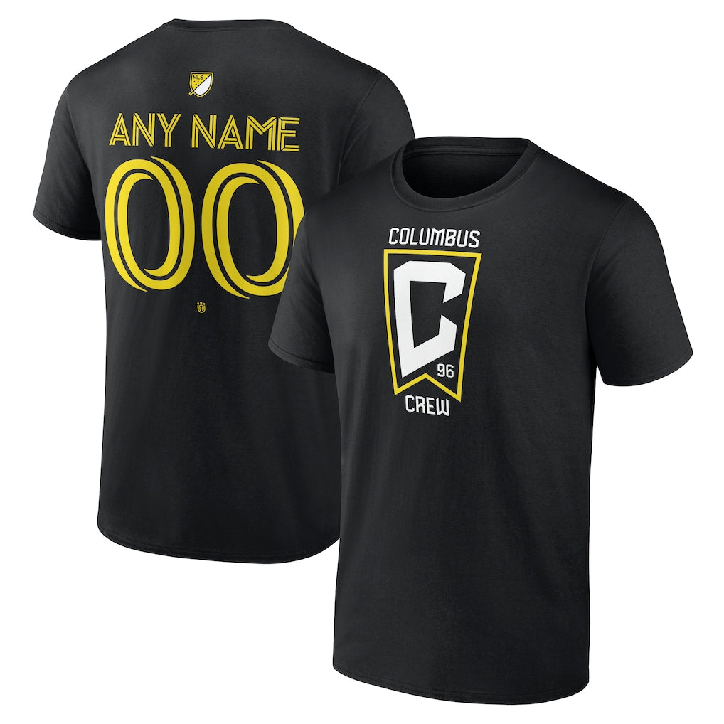 Columbus Crew Custom Team Authentic T-Shirt - Black Logo Athletic