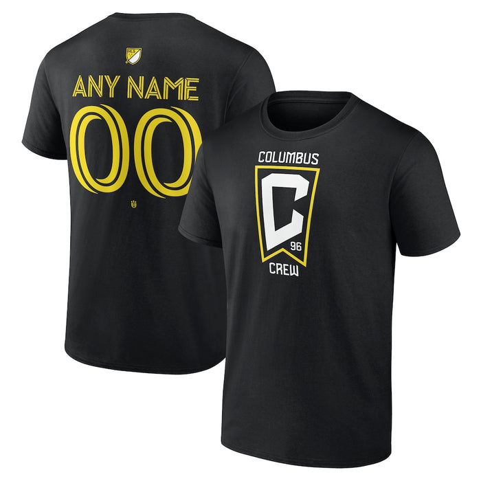 Columbus Crew Custom Team Authentic T-Shirt - Black Logo Athletic