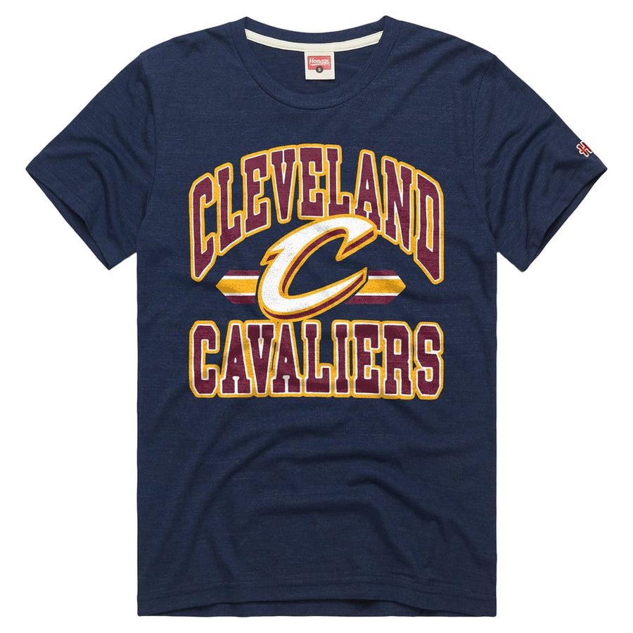 Cleveland Cavaliers Homage Stripes Tri-Blend T-Shirt