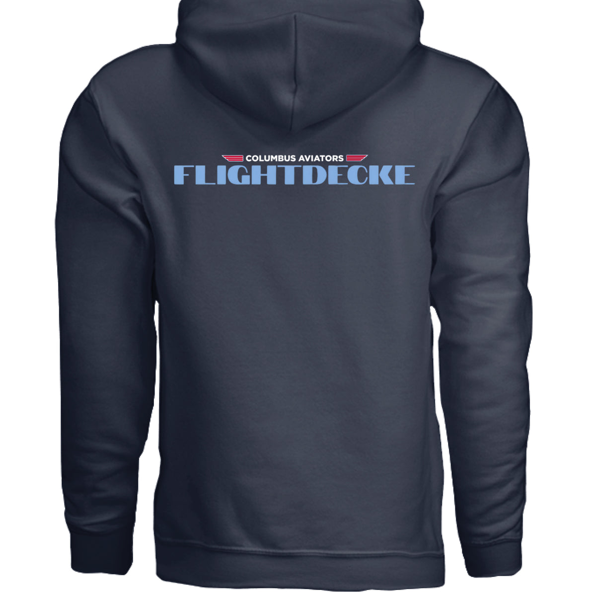Navy Flightdecke Hoodie — back view