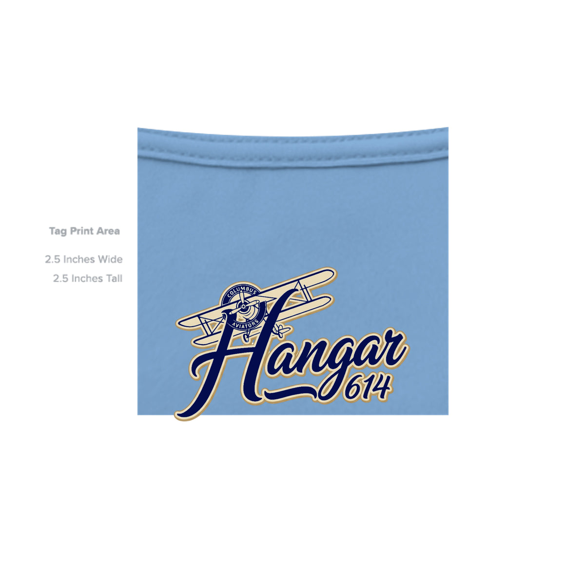Flight Crew Go Planes T-shirt inside label detail – Hangar 614