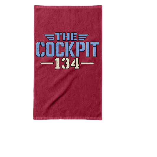 Red Cockpit 134 Rally Towel with weathered section emblem