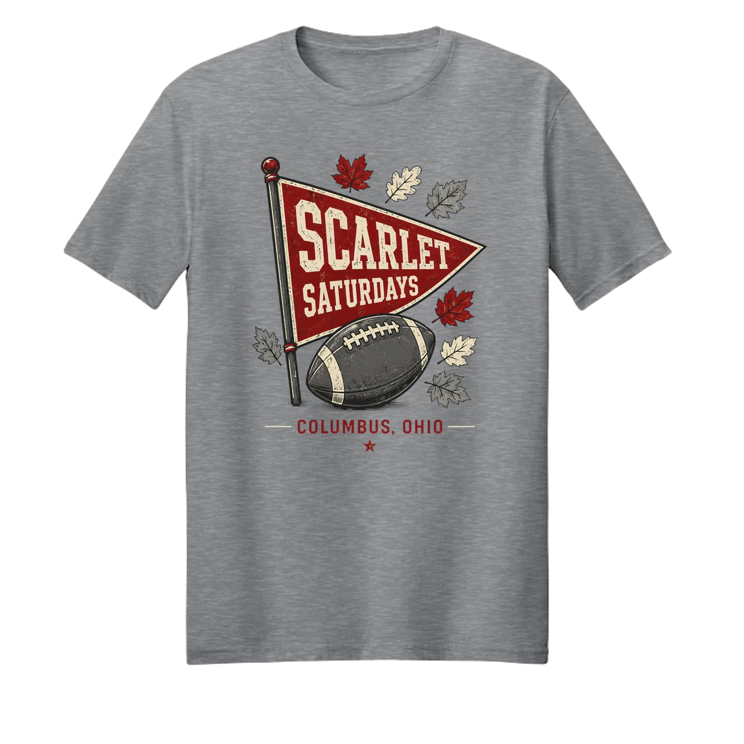 Scarlet Saturdays vintage pennant football T-shirt