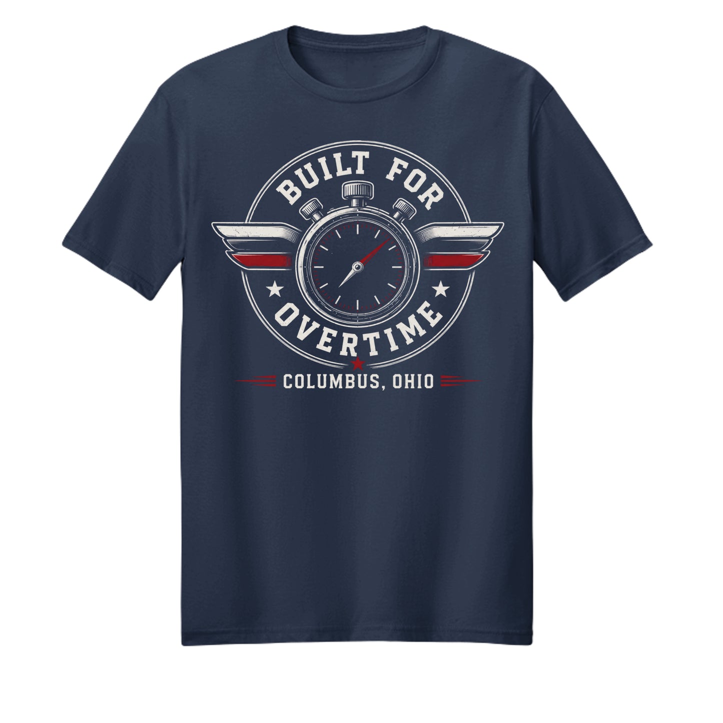 Built for Overtime vintage stopwatch Columbus hockey T-shirt