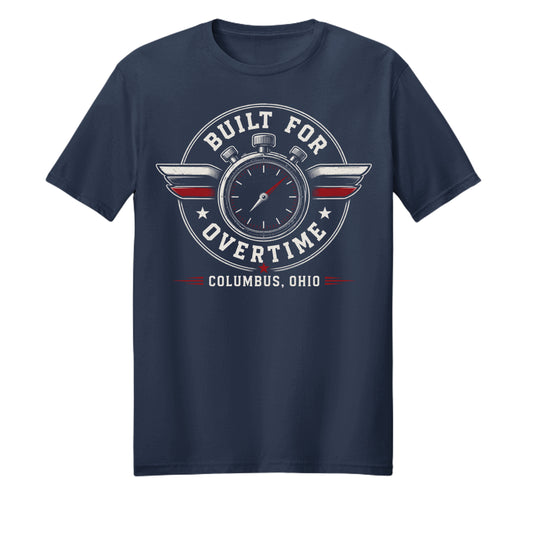 Built for Overtime vintage stopwatch Columbus hockey T-shirt